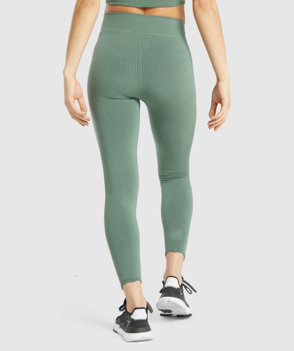 Damske Legíny Gymshark Pause Seamless Zelene | QZ2601947